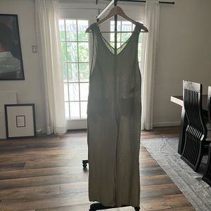 Zara - Wide Leg Sage Green Linen Jumpsuit with Pockets